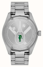 Gwylfa i Ddynion Lacoste Monceau gydag Wyneb Oren a Strap Arian 2011353