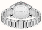 Lacoste Mainsail Mens Chronograph Watch with Silver Dial and Silver Strap 2011360