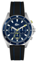 Lacoste Mainsail Mens Chronograph Watch with Blue Dial and Black Strap 2011361