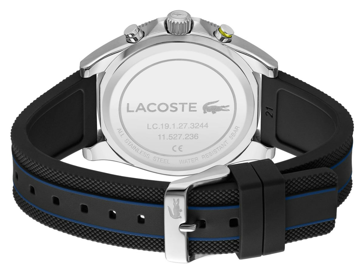 Lacoste Mainsail Mens Chronograph Watch with Blue Dial and Black Strap 2011361