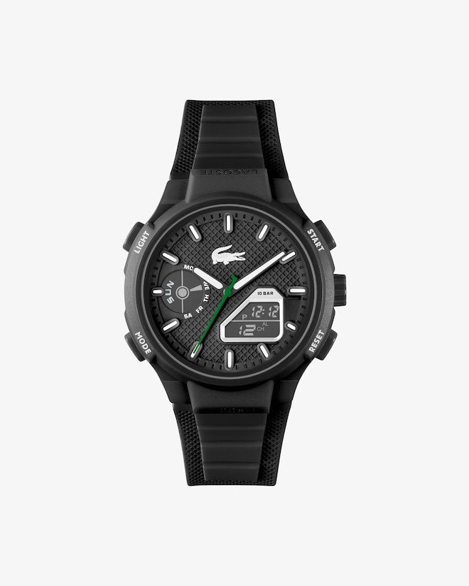 Lacoste LC33 Mens Watch with Black Dial and Black Strap 2011365