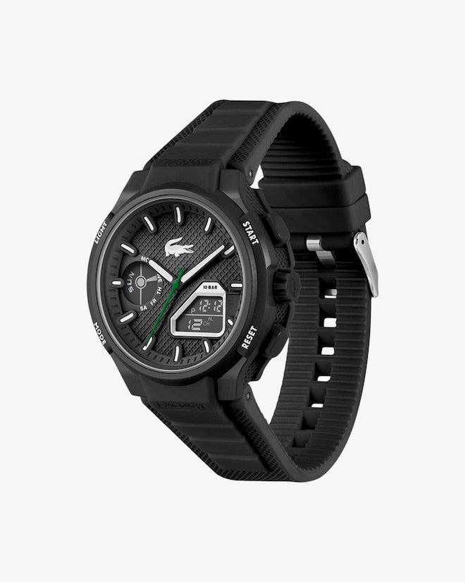 Lacoste LC33 Mens Watch with Black Dial and Black Strap 2011365