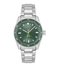 Lacoste Boston Mens Watch with Green Dial and Silver Strap 2011425