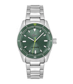 Lacoste Boston Mens Watch with Green Dial and Silver Strap 2011425