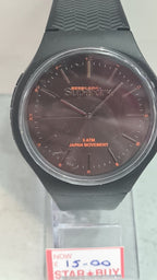 Superdry Mens Watch with Black Dial and Black Silicone Strap SYG184EE