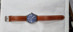Pulsar Blue Dial Brown Leather Strap Solar Men's Watch PX3189X1