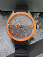 Superdry Mens Watch With Black Silicone Strap and Black Dial SYG110OA