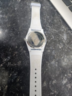 Guess Retro Pop Ladies Watch with Blue Silicone Strap W0979L14