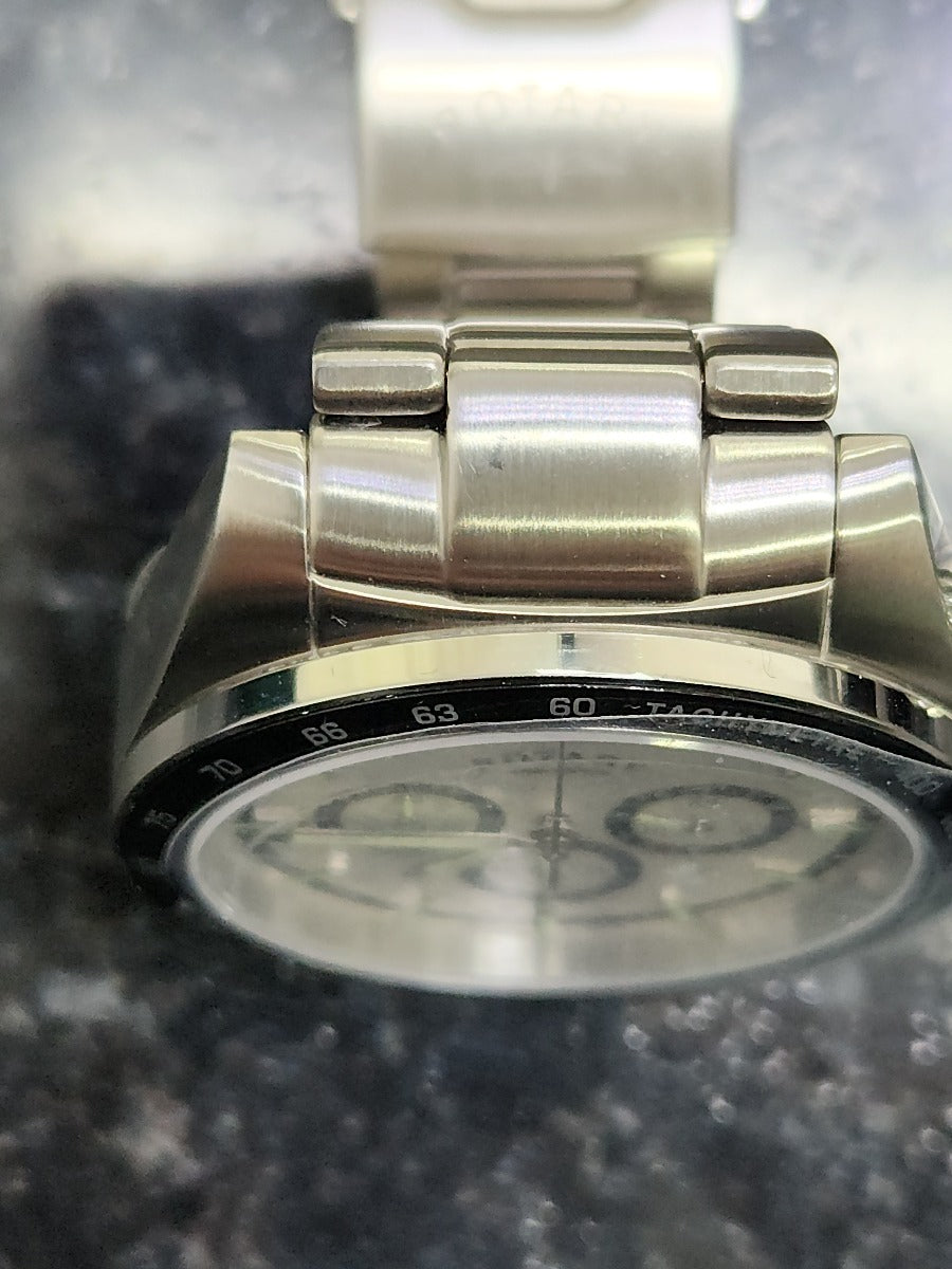 Rotary Mens Henley Chronograph Watch with White Dial & Silver Bracelet GB05440/02