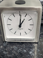 Leff amsterdam Steel/White Block Alarm Clock LT90001