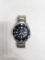 Seiko 5 Men's Automatic Watch with Black Dial and Stainless Steel Strap SRPD55K1
