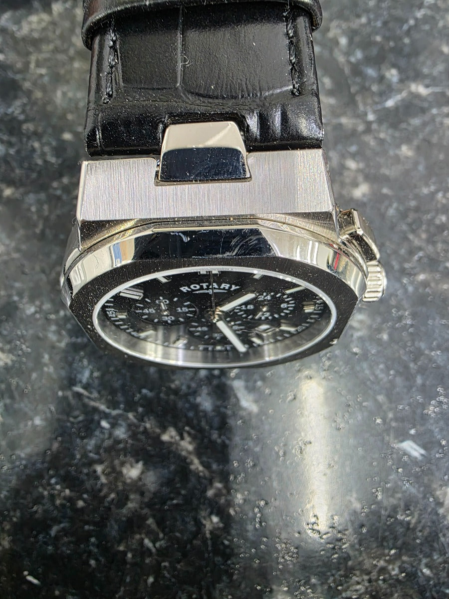 Rotary Men's Chronograph Watch with Black Dial GS05450/65