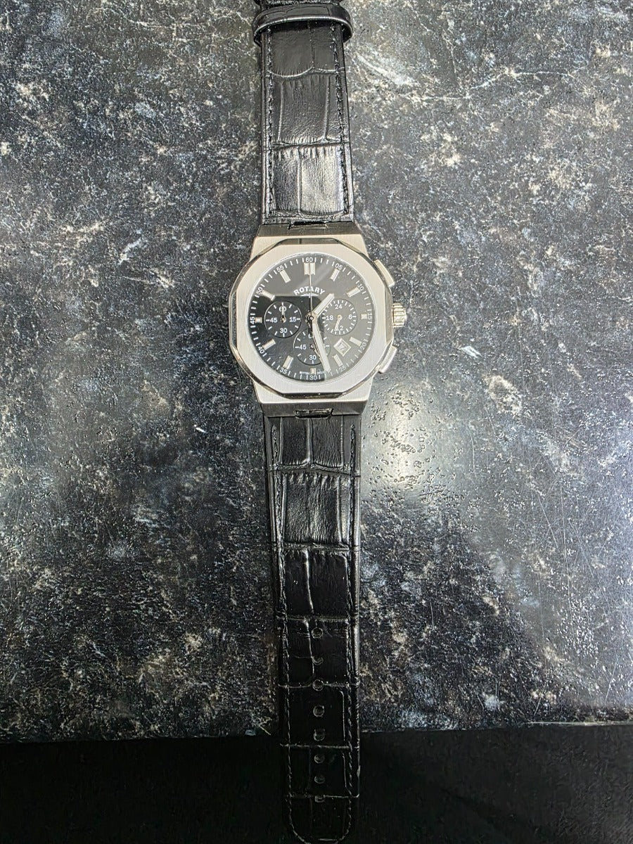 Rotary Men's Chronograph Watch with Black Dial GS05450/65