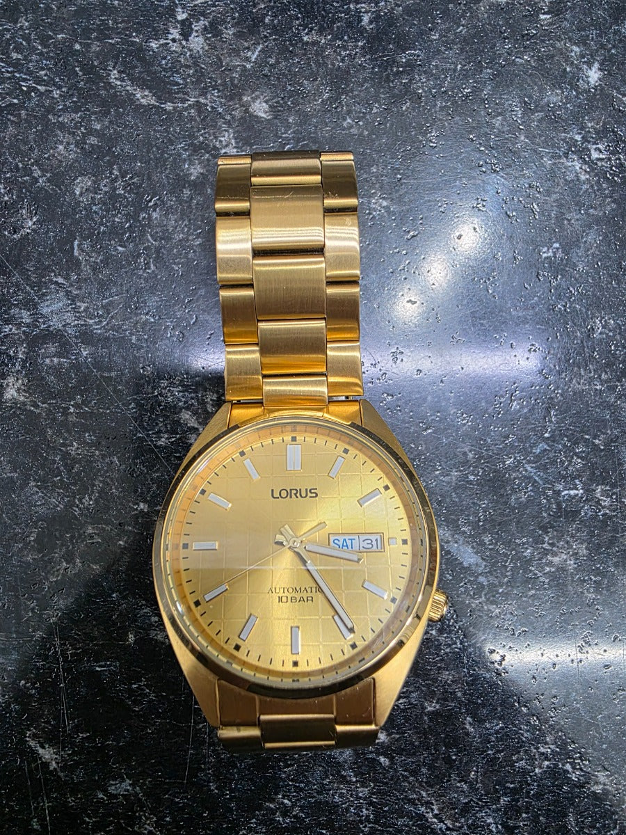 Lorus Mens Automatic Watch with Gold Dial RL498AX9