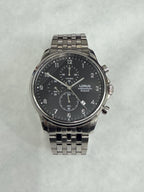 Lorus Men's Chronograph Watch Black Dial Silver Strap RM335JX9 *Refurbished*