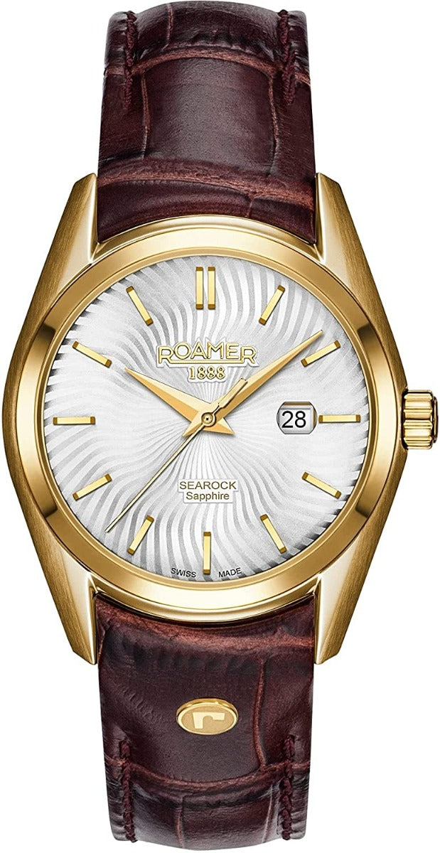 Roamer Searock Ladies Watch with Brown Leather Strap 203844 48 15 02