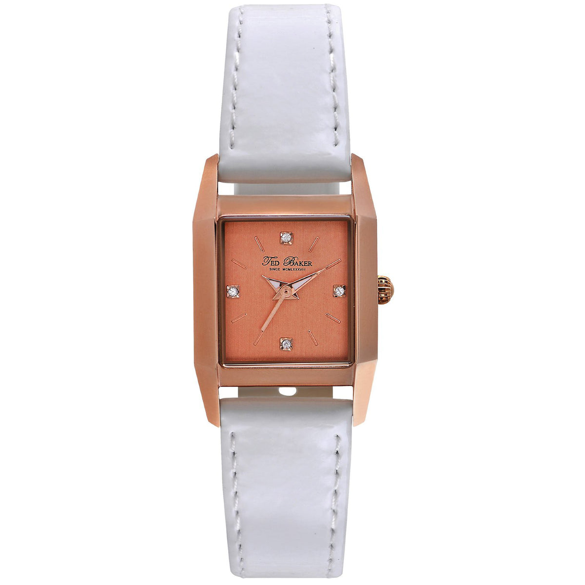 Ted Baker Ladies Vintage Rose Gold Leather Strap TE2099