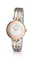 Sekonda Women's Watch with Rose Gold Bracelet and Silver Glitter Dial 2107