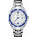 Roamer Men's Quartz Watch with White Dial Chronograph Display and Silver Stainless Steel Bracelet 211633 41 14 20