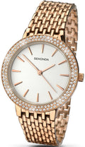 Sekonda Ladies Watch with Silver Dial and Rose Gold Bracelet 2157