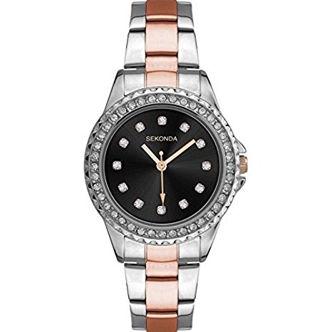 Sekonda Temptations Ladies Rose Gold & Stainless Steel Bracelet Watch 2204