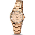 Gwylio Merched Sekonda 2304 gyda Deial Aur Rosyn a Strap Dur Di-staen Aur Rosyn