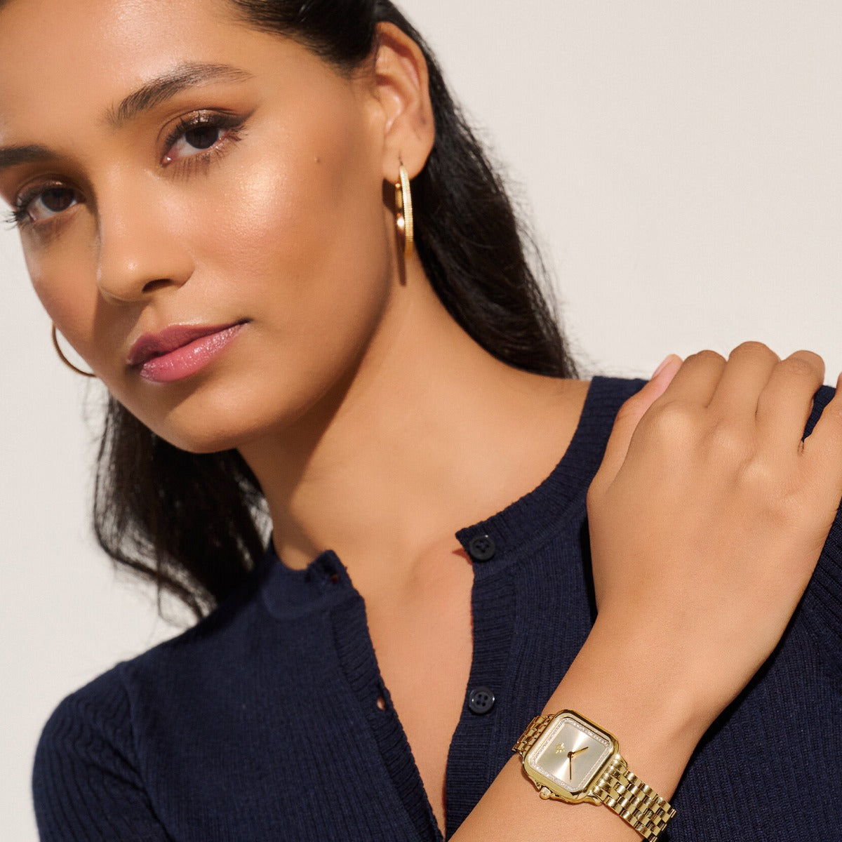 Olivia Burton Grosvenor Classic Ladies Watch with Gold Dial and Gold Bracelet 2400084