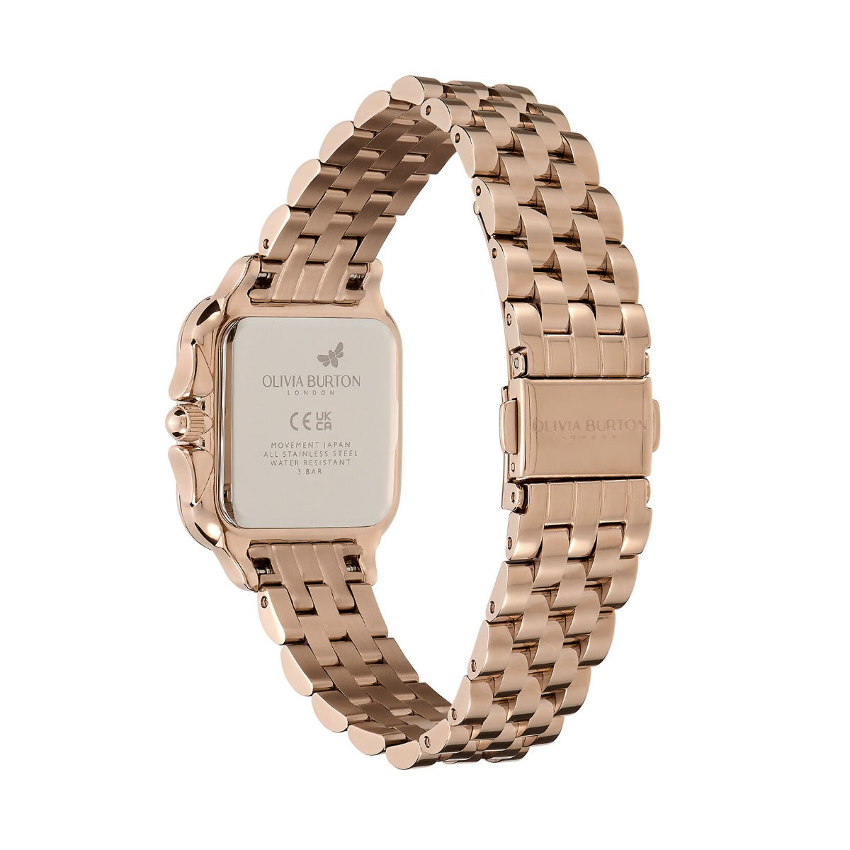 Olivia Burton Grosvenor Classic Ladies Watch with Rose Gold Dial and Rose Gold Bracelet 2400085