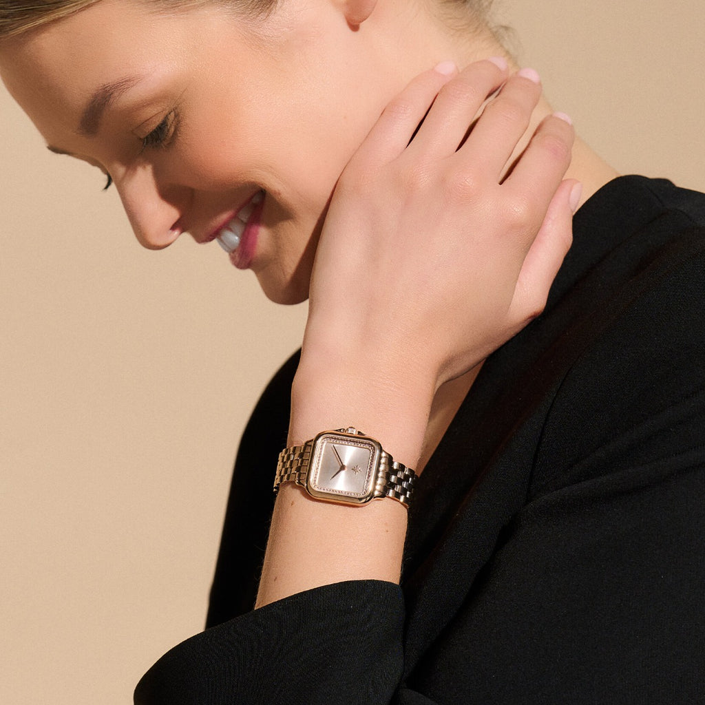 Olivia Burton Grosvenor Classic Ladies Watch with Rose Gold Dial and Rose Gold Bracelet 2400085