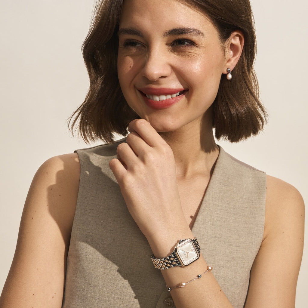 Olivia Burton Grosvenor Classic Ladies Watch with Silver Dial and Two Tone Bracelet 24000125