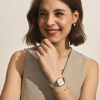 Olivia Burton Grosvenor Classic Ladies Watch with Silver Dial and Two Tone Bracelet 24000125