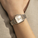 Olivia Burton Grosvenor Classic Ladies Watch with Silver Dial and Two Tone Bracelet 24000125