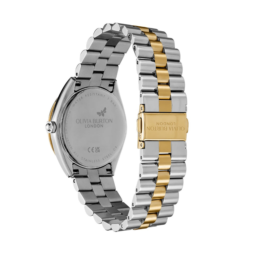 Olivia Burton Bejewelled Ladies Watch with Green Dial and Two Tone Bracelet 24000137