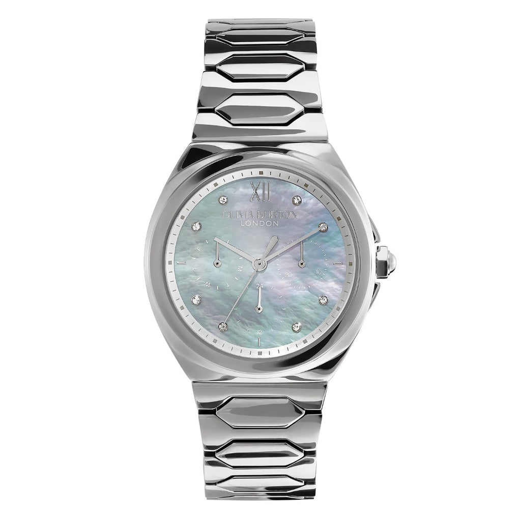 Olivia Burton Lustre Ladies Watch with Mother of Pearl Dial and Silver Bracelet 24000149