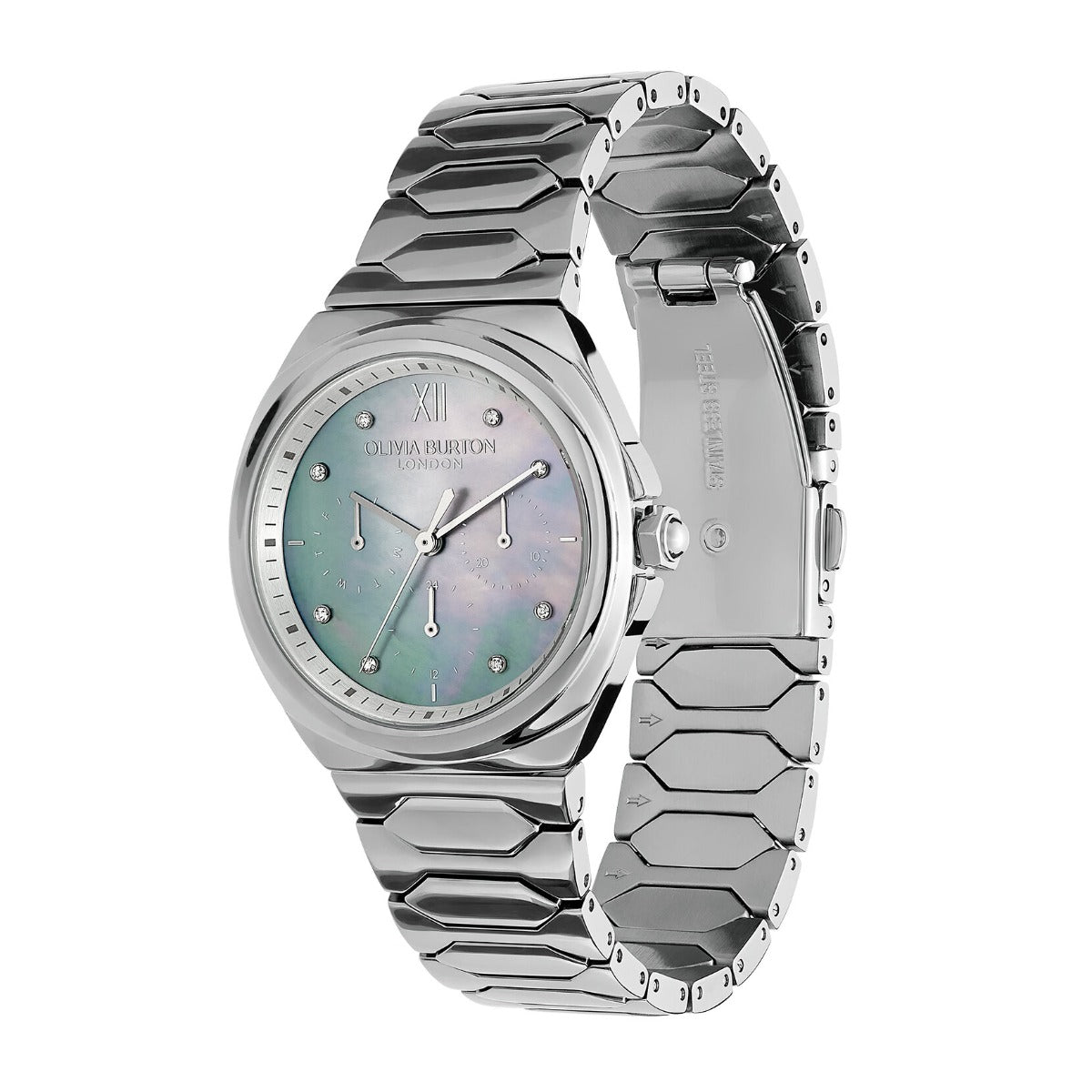 Olivia Burton Lustre Ladies Watch with Mother of Pearl Dial and Silver Bracelet 24000149