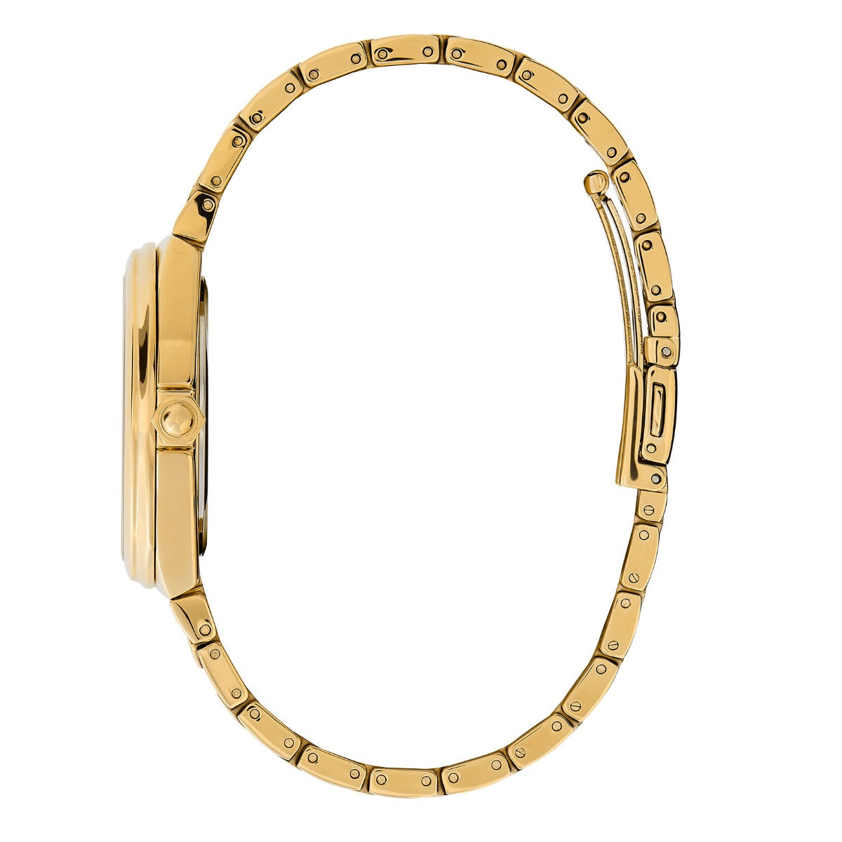 Olivia Burton Lustre Ladies Watch with Black Mother of Pearl Dial and Gold Bracelet 24000150