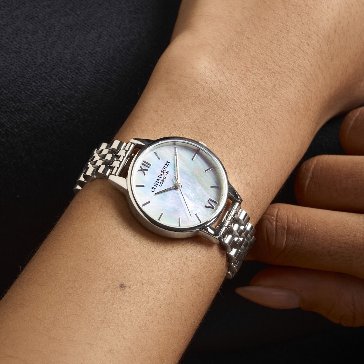 Olivia Burton Ladies Watch with Mother of Pearl Dial and Silver Bracelet 24000168