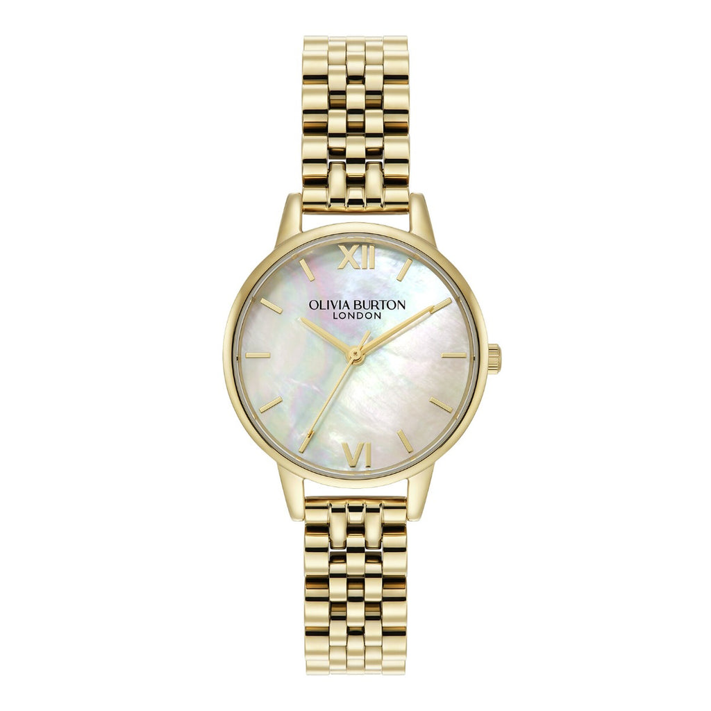 Olivia Burton Ladies Watch with Mother of Pearl Dial and Gold Bracelet 24000169