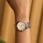 Olivia Burton Sports Luxe Ladies Watch with Ivory Dial and Two Tone Bracelet 24000203