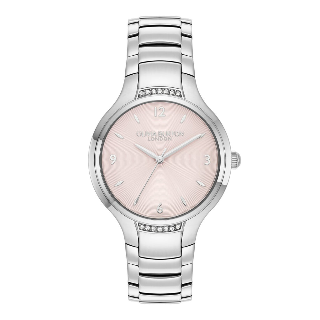 Olivia Burton Lea Classic Ladies Watch with Pink Dial and Silver Bracelet 24000208