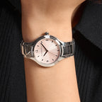 Olivia Burton Lea Classic Ladies Watch with Pink Dial and Silver Bracelet 24000208
