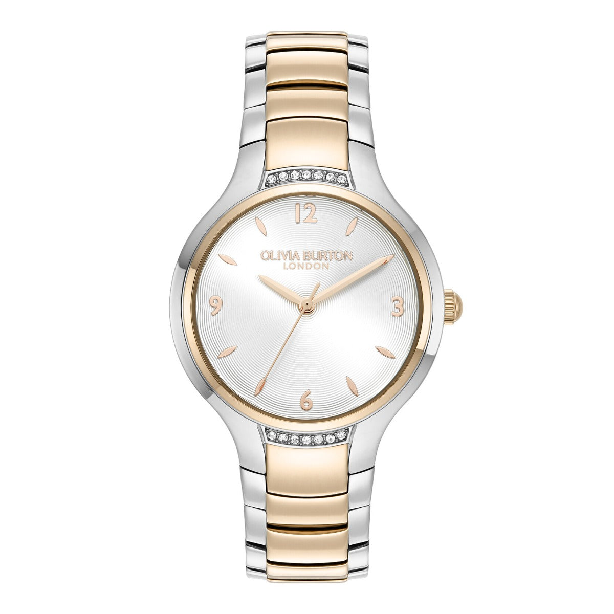 Olivia Burton Lea Classic Ladies Watch gyda Deial Arian a Breichled Dau Dôn 24000211