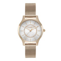Olivia Burton Wonderlust Classic Ladies Watch with Silver Dial and Rose Gold Strap 24000213