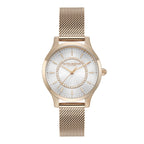 Olivia Burton Wonderlust Classic Ladies Watch with Silver Dial and Rose Gold Strap 24000213
