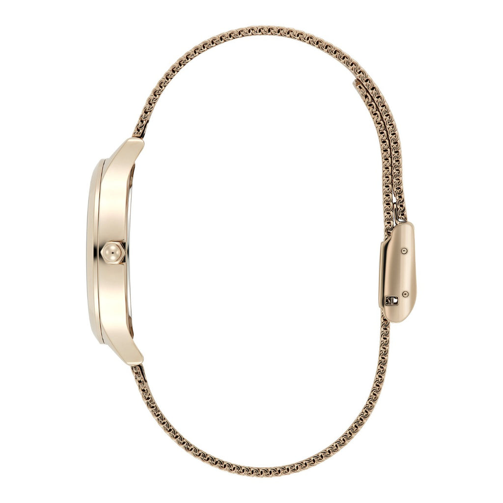 Olivia Burton Wonderlust Classic Ladies Watch with Silver Dial and Rose Gold Strap 24000213