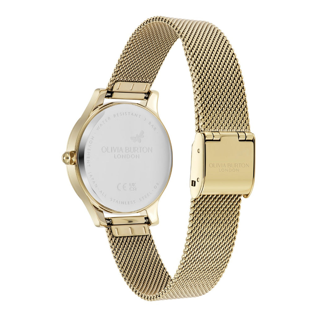 Olivia Burton Wonderlust Classic Ladies Watch with Ivory Dial and Gold Strap 24000214