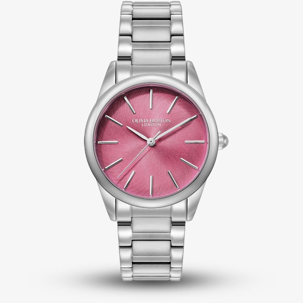 Olivia Burton Intensity Ladies Watch with Pink Dial and Silver Bracelet 24000237