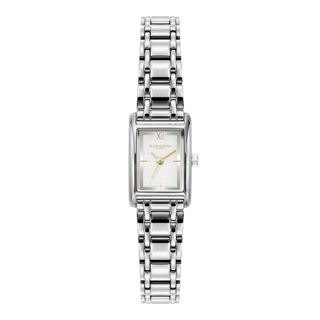 Olivia Burton Mini Grove Ladies Watch with White Dial and Silver Bracelet 24000281
