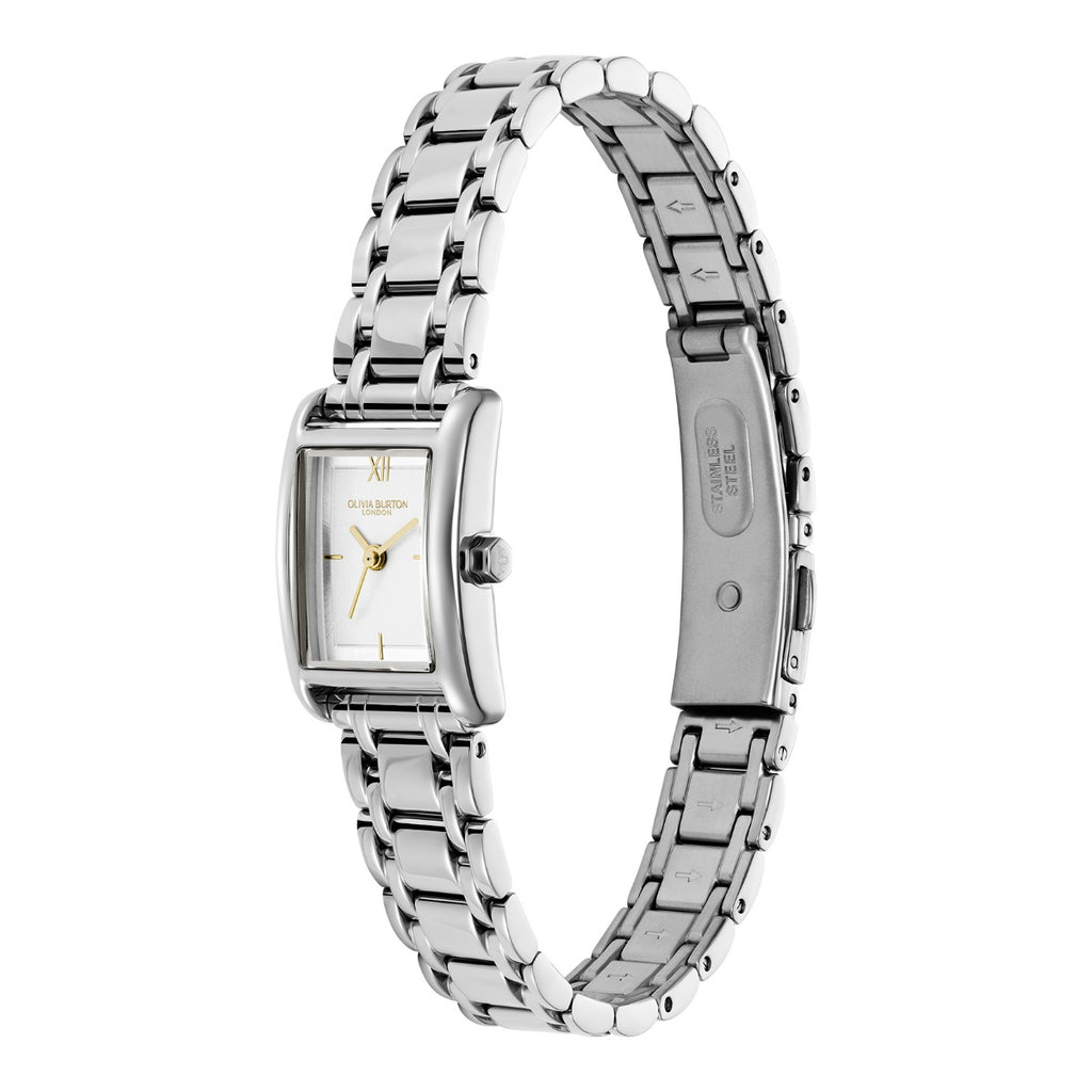 Olivia Burton Mini Grove Ladies Watch with White Dial and Silver Bracelet 24000281