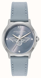 Olivia Burton Ob Classic Bee Cloc Menywod gyda Deial Glas a Strap Las 24000343